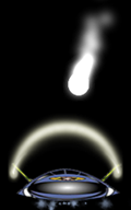 The shooting ball.