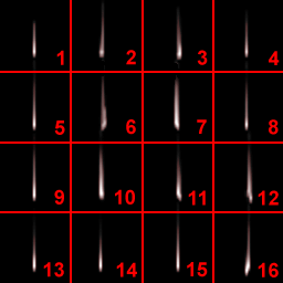 The order of the frames when animating precipitation particles