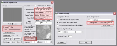 Camera settings for rendering opacity maps and lightmaps