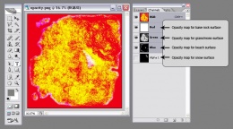 Setting up opacity maps in Photoshop
